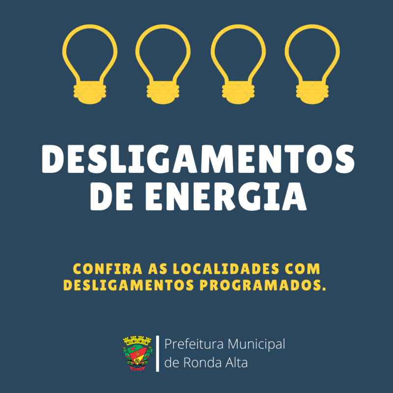 Confira os deligamentos de energia previstos para a próxima semana